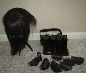lot 169 image: Conair curling iron set, wig and wig stand