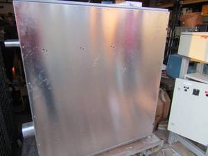 lot 447 image: Intergrated Design  STAINLESS  Cabinet 40x24x46  2-trays