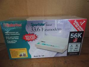 lot 86 image: U.S.Robotics Sportster 33.6 faux modern model#839 includes 33.6  28.8 KBS data  QTY 4