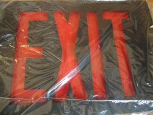 lot 104 image: Disassembled EXIT sign(all parts included) UNUSED
