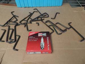 lot 231 image: Blue tab allen wrench over 50 pieces of head screw drivers 1 box of 4 champion copper spark plugs 344 RC9YC