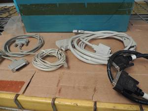 lot 242 image: Box of computer plugs modiem plugs lots of wires