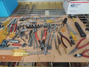 lot 247 image: Sockets, screwdrivers, wrenches, pliers, needlenose, and more