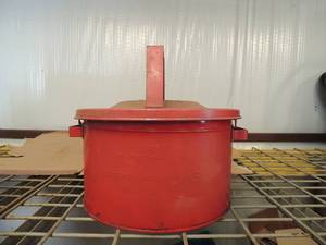 lot 251 image: Justrite sparts solventcleaning bucket with drains red can spring inside