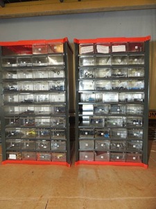 lot 269 image: 2 red 17 tall organizers