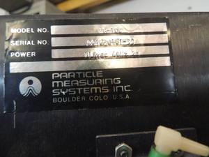 lot 295 image: Particle measuring system tubing inside Model PG-1-- Serial#3018-0481-39