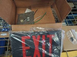 lot 308 image: EXIT sign assembly kit all parts included