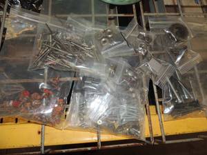 lot 310 image: Basket full of bagged electronic components