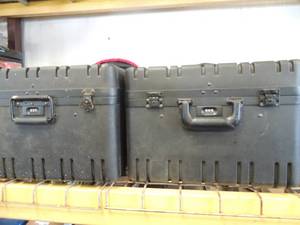 lot 312 image: 3 black tool cases 1 with broken lock 13x18x15