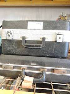 lot 462 image: Empty Black tool shelf CASE  18x12 and black pure bond tool case 18x13