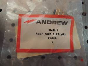 lot 528 image: Andrew 31680-1 Poly tube fittings E404G Adopter Straight