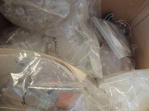 lot 555 image: Box of electric tubing conponents