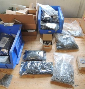lot 598 image: Misc. screws bolts nuts washers all sizes