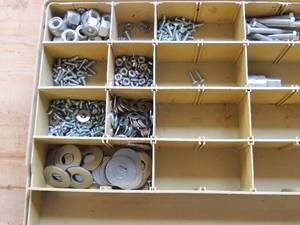 lot 601 image: 6 bags of star head screws tackle box of screws star head nuts and washers