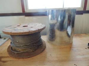 lot 609 image: Metal flashing and steel braided cableMisc.