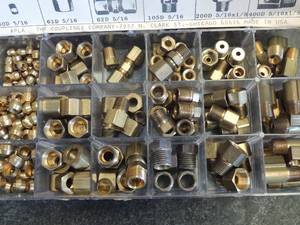 lot 641 image: Brass electric components