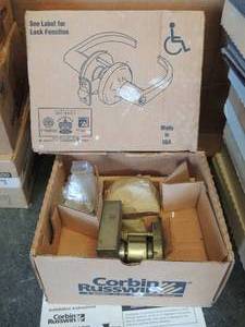 lot 715 image: 2 corbin Russuir Cylindrical lockset CI 3300 series