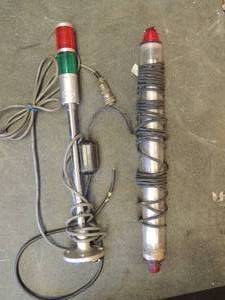 lot 782 image: 2 patlite signal tower lights Crouse hinds work light built in plug cord