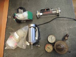 lot 783 image: H2O flow techno water valve Joel SM-MMGB40 device Victor double gauge 2 furon pumps