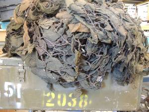 lot 789 image: Army green metal case 11x13x18 and camo net