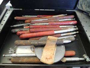 lot 797 image: Black box of rubber handle punches
