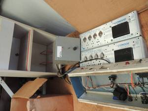 lot 833 image: 2 condor power supply boxes small work table 228x12x9