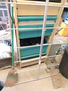lot 836 image: Aluminum antenna pole 63 supermax  power box 4 plug outlets