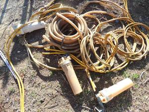 lot 876 image: 3 pump filters and electric wiring