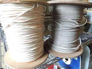 lot 22 image: 1 roll AWG 16-2c black white wire 600 plus foot     1 roll communication cable