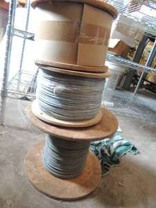 lot 25 image: 3 Cond  phone wire 1000 never used x 2   and used spool telephone  wire