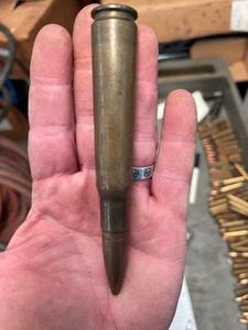 lot 444 image: 50 BMG  MACHINE GUN  AMMO  MARKED C775   ONLY 1