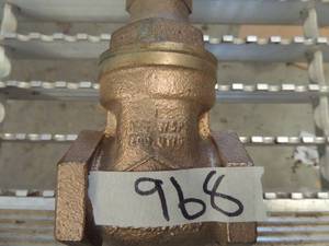 lot 968 image: 3-1.25 CRANE GATE VALVE   2- 1 JENKINS   VALVE  and 12 JENKINS  GATE VALVE