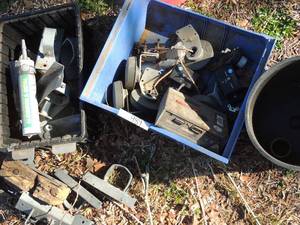 lot 989 image: Metal bracing   telco switches aluminum metal coching