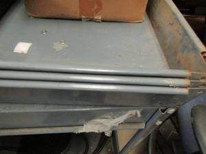lot 939 image: 1 metal cart with 3 extra cart trays   & 1 plastic workshop cart top bottom shelving