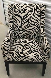 lot 3 image: Zebra Print Chair