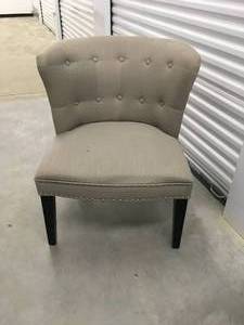 lot 174 image: Gray accent Chair with Nail head accents