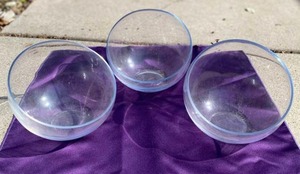 lot 30 image: 3 Asymmetrical Glass Planters