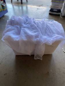 lot 103 image: Large tub of Chiffon fabric for draping