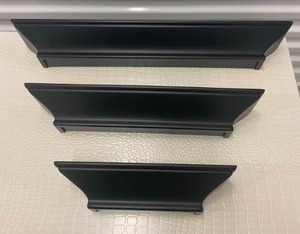 lot 121 image: 3 Black Floating shelves