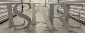 lot 140 image: Metal Decorative Letters A, S, R, E, E, I, F