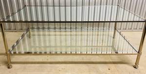lot 170 image: Coffee Table 2 glass shelves