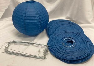 lot 241 image: Blue 15 Paper Lanterns (11)