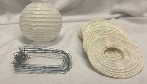 lot 244 image: White Paper Lanterns (12)