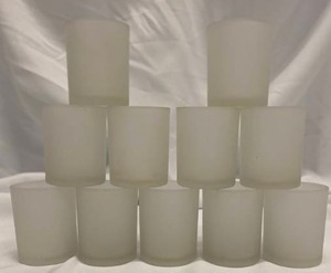 lot 228 image: Frosted Votives 11pcs 2.5 x 3