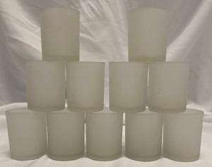 lot 229 image: Frosted Votives 11pcs 2.5 x 3
