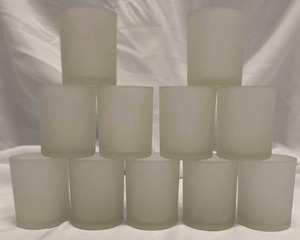 lot 233 image: Frosted Votives 11pcs 2.5 x 3