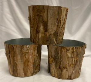lot 279 image: Birch Bark Planters  6 x 7 (3)