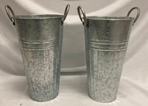 lot 304 image: Tall Galvanized Buckets (2)