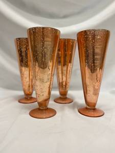 lot 331 image: Copper Glass Pilsner Vases (4)