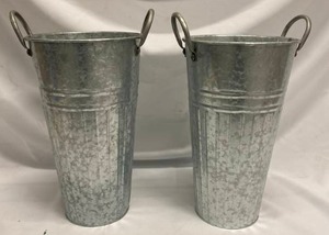 lot 306 image: Tall Galvanized Buckets (2)